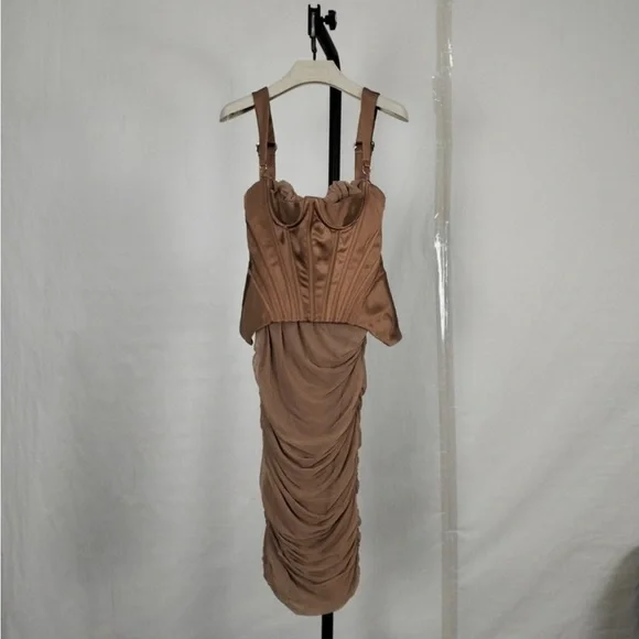Brown Corset Dress - Picture 4 of 6